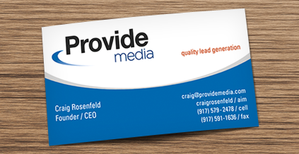 Provide Media Business Cards
